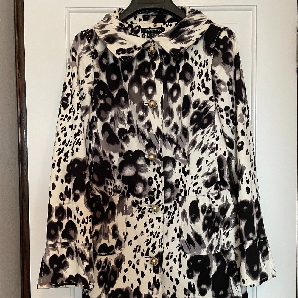 Etcetera Black & Off White Jacket - Size 2